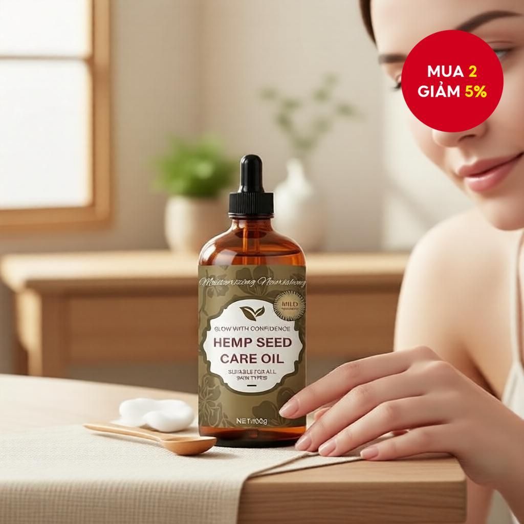 Dầu Hạt Gai Cao Cấp - Dầu Nền Tự Nhiên, Ép Lạnh, Không Hexane, Dưỡng Ẩm