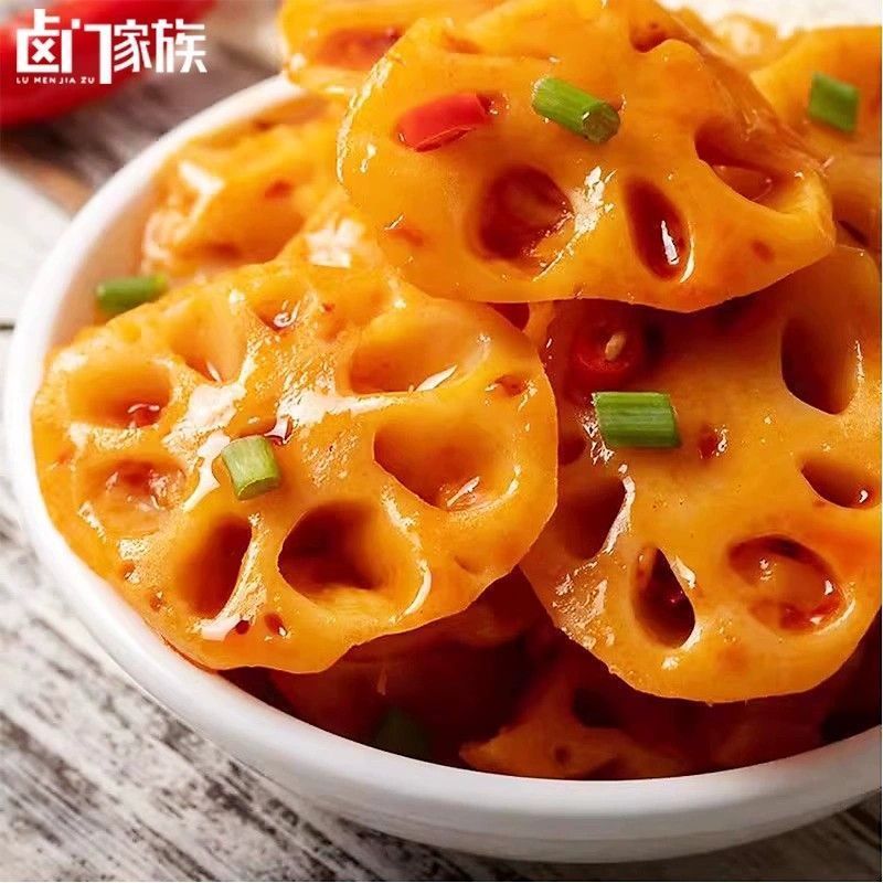 Lumen Family Crispy Braised Lotus Slices Large Slices Black Duck Flavor Instant Meals Spicy Casual S