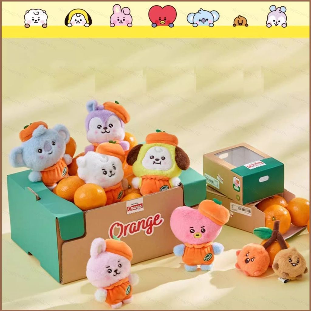SY BTS BT21 RM Jin TATA KOYA Orange Party Series Búp bê bông sang trọng đồ chơi sang trọng dành cho 