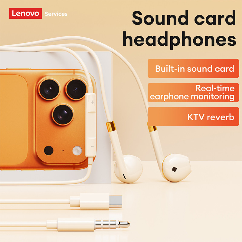 Tai nghe có dây Lenovo YF36 và tai nghe bán trong tai có phích cắm loại C 3,5 mm cộng với âm thanh nổi HiFi | BigBuy360 - bigbuy360.vn