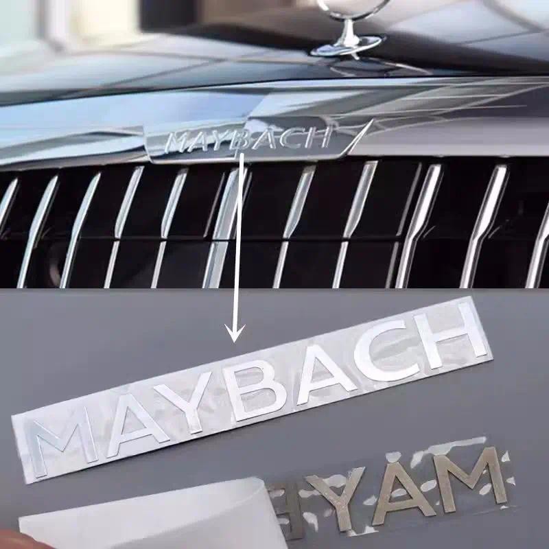 Bạc Kim Loại logo Maybach Cho Xe Mercedes-Benz S-Class S450 S560 S680 GLS480 S400 S500 Maybach Lưới 