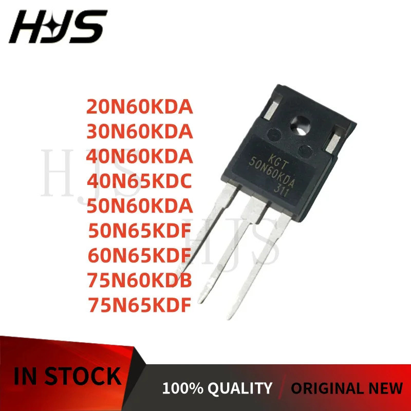 5 Chiếc 20N60KDA 50N65KDF 50N60KDA 60N65KDF 75N60KDB 30N60KDA 40N65KDC 40N60KDA 75N65KDF KGF20N60KDA