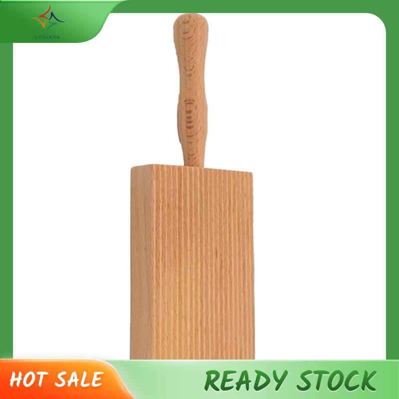 [luxiang.th] Bảng làm mì ống, Bảng Gnocchi, Gỗ sồi Gnocchi Board Bơ Bột cạo cho mì ống và bơ nuôi cấ