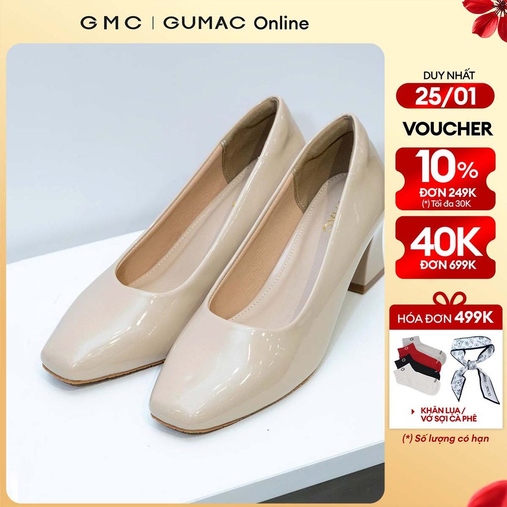 [TẶNG QUÀ ĐƠN 499K] Giày búp bê nữ da bóng thời trang GUMAC GF10033