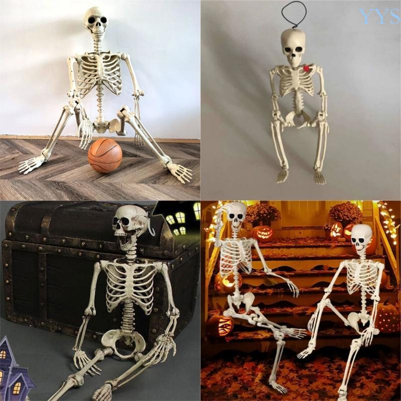 YYS Posable Halloweens Trang trí bộ xương cho màn hình Eerie ngoài trời trong nhà