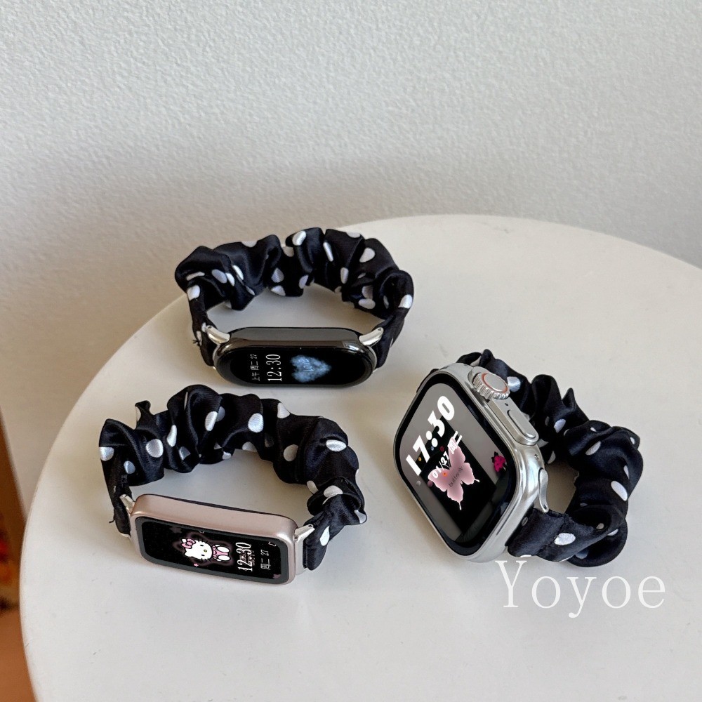 Dây đeo bi Nylon chấm bi cho Huawei Band 10 9 8 Vòng đeo tay đàn hồi NFC cho Huawei Watch Fit 3 4 4p