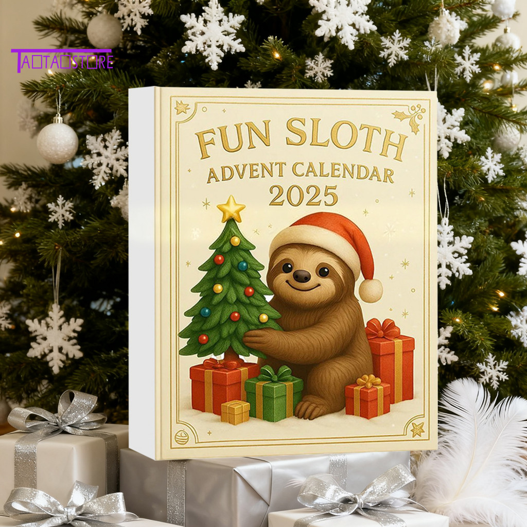 Lịch Mùa Vọng Cho Trẻ Em Bộ Trang Trí Ngày Lễ Sloth Lịch Mùa Vọng Đếm Ngược 24 Ngày Với Acrylic Slot