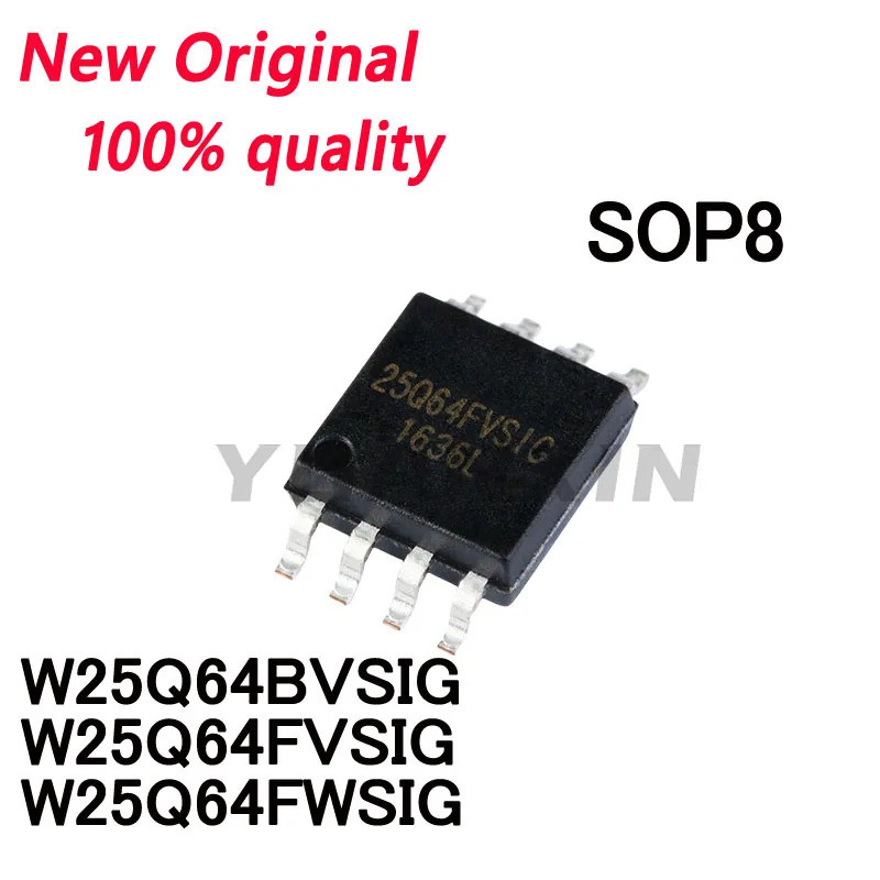 5 CHIẾC W25Q64BVSIG W25Q64FWSIG 25Q64FVSIG W25Q64FVSIG 25Q64FWSIG 25Q64BVSIG SOP8 chip nhớ Còn hàng