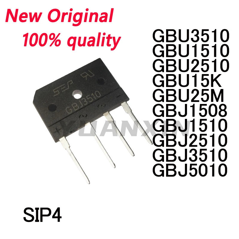 5 CHIẾC GBU3510 GBJ2510 GBJ1508 GBU1510 GBU25M GBU2510 GBBU15K GBJ1510 GBJ3510 GBJ5010 Cọc cầu bếp c