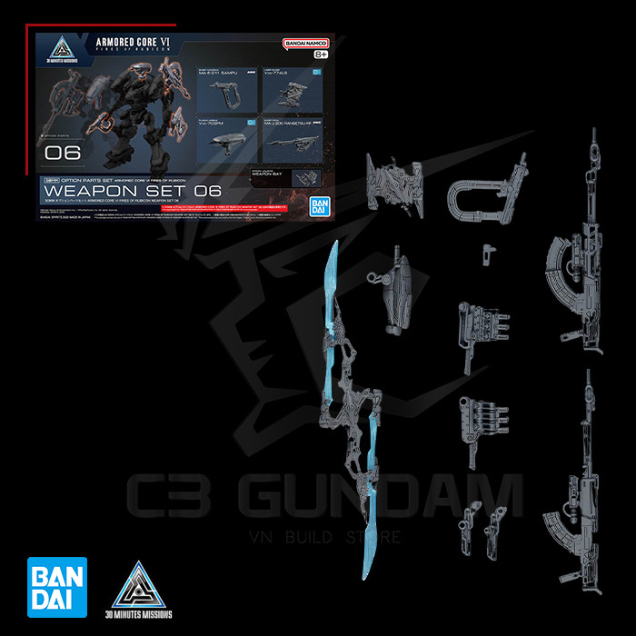 [BANDAI] PHỤ KIỆN MÔ HÌNH 30MM OPTION PARTS SET ARMORED CORE Ⅵ FIRES OF RUBICON Weapon Set 06  C3 Gu
