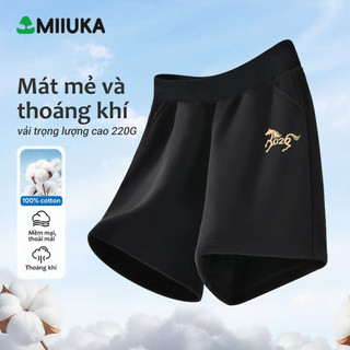 MIIUKA quần short trẻ em phong cách năng động dễ mặc hằng ngày cotton thoáng mát thoải mái (DK)