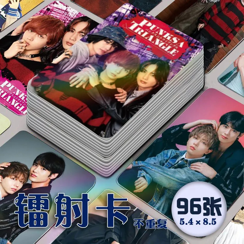 [Sản phẩm mới tự in] Punk Three j Laser Photocards 96 tờ Nagano Ling Dato Lin Taiye Star Merchandise