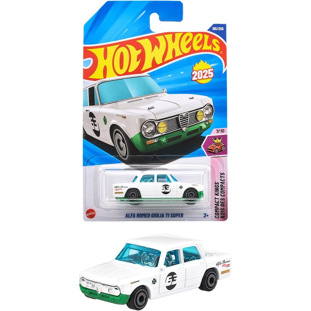 Đồ chơi xe mô hình JFN77 Hot Wheels Alfa Romeo Giulia TI Super White cho bé trai từ 3+