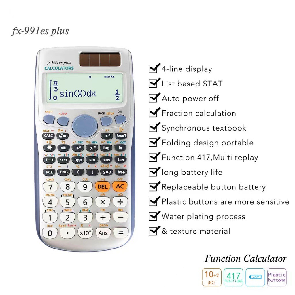 FX991ESPLUS Máy tính chức năng thứ 2 thế hệ thứ hai Máy tính khoa học