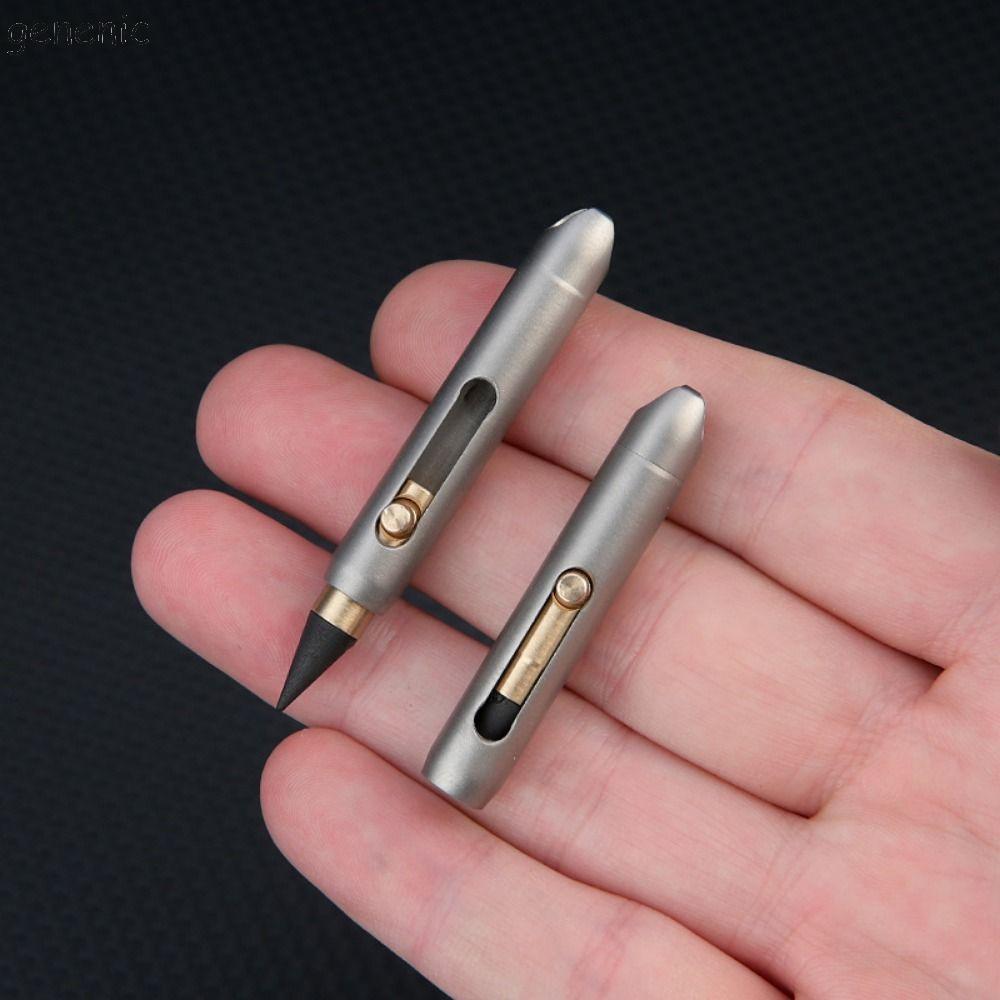 GENENIC Di Động Khẩn Cấp Nhà Văn, Chống Rỉ Sét 2 Đầu Bút Thay Thế Mini Eternal Pen, Hợp Kim Titan Ti