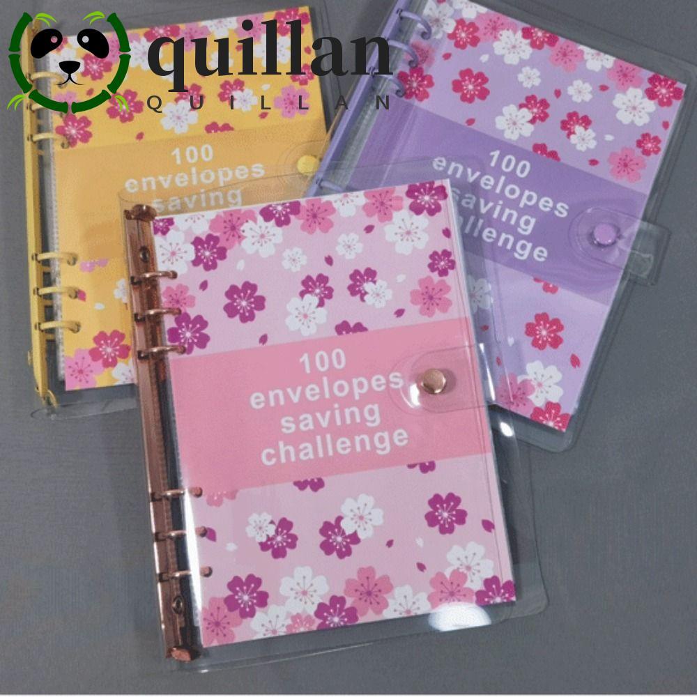 QUILLAN 100 Thử thách tiết kiệm phong bì, Tiết kiệm tiền Quản lý tài chính 100 Chất kết dính thử thá