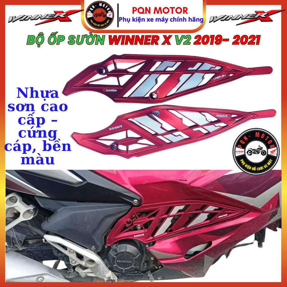 Bộ Ốp Sườn & Ốp Lốc Máy Cho Honda Winner X 2019 2020 2021 Tặng Pát Gắn Kiểu Z1000 Độ Xe Đẹp