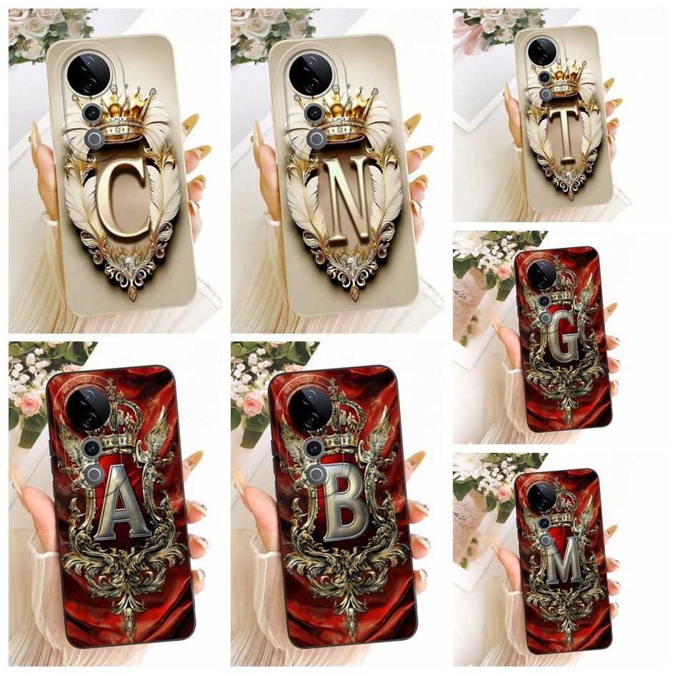 Dành Cho Vivo V40 V2348 Ốp Lưng V40 Pro V2347 Bao Retro Thái Chữ Cái Silicon Mềm Ốp Lưng Điện Thoại 