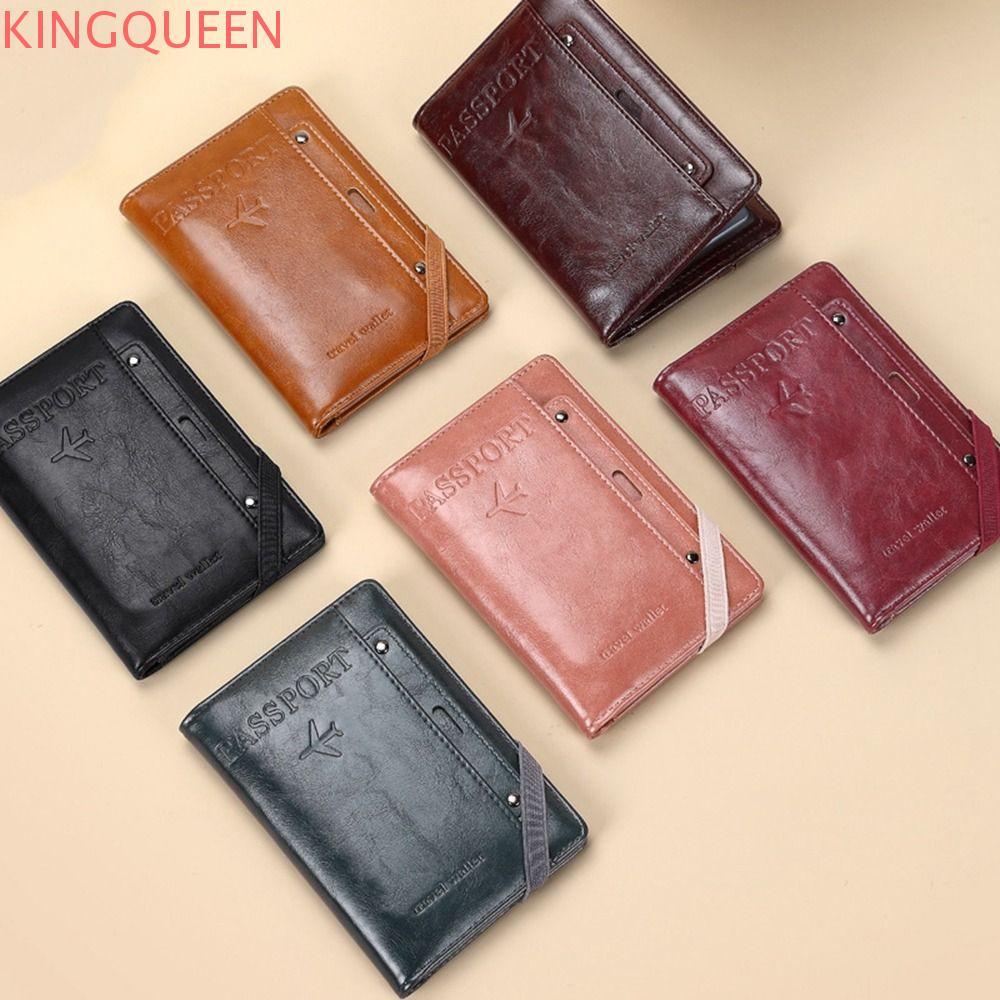 Túi đựng hộ chiếu PU KINGQUEEN, Ví đựng thẻ Ví du lịch, Máy bay sáng tạo Check-in Vỏ hộ chiếu Giá đỡ