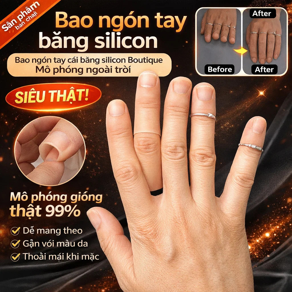 【Tự Nhiên Như Thật】Ngón Tay Giả Silicone Cao Cấp / Ngón tay và ngón chân giả / Ống bọc ngón tay bằng
