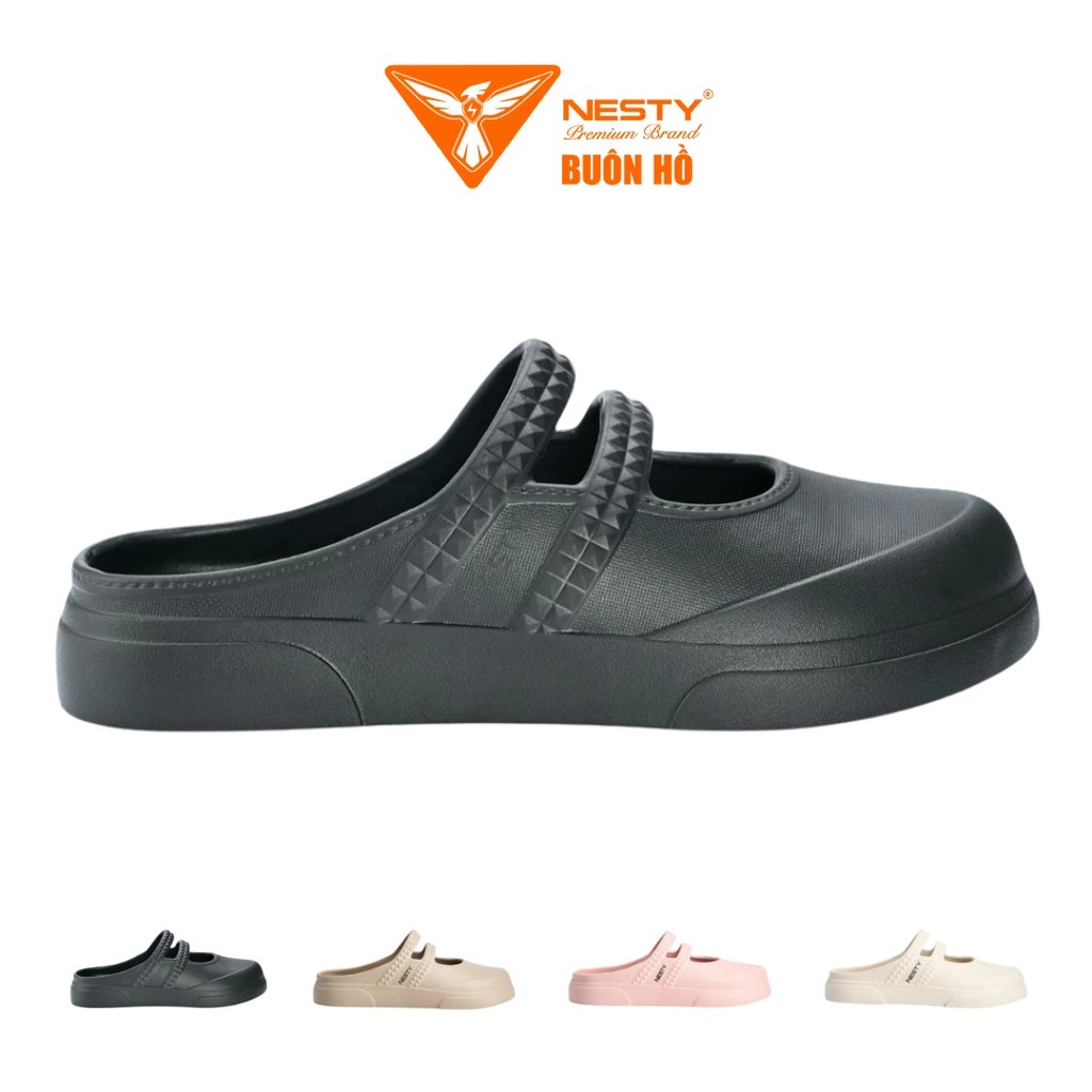 NE11 - Dép Sục Nữ Búp Bê Đế Bằng Kiểu Dáng Basic Dép Êm Chống Trượt