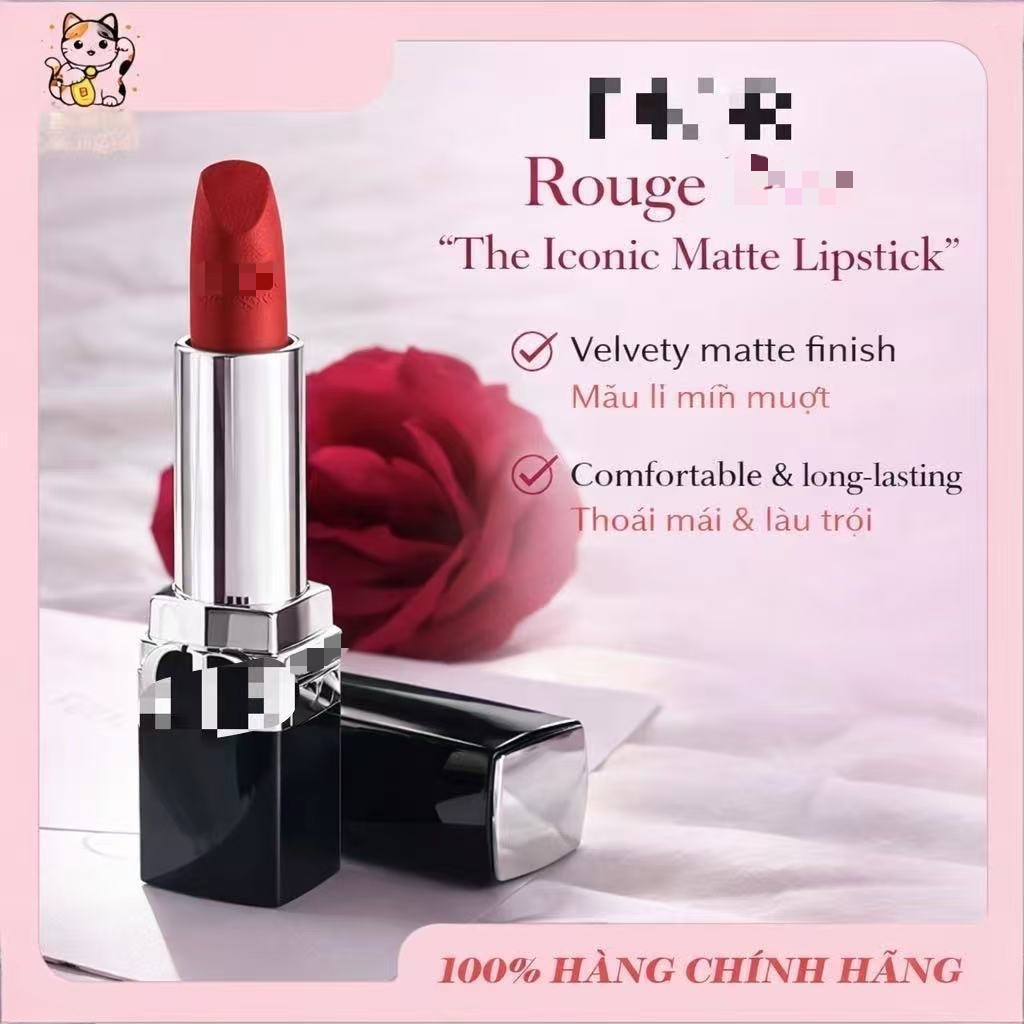 【Chính Hãng】💋Son Lì 𝔻𝕚𝕠𝕣 Rouge Velvet | Luxury Lipstick 2025 | Full Box/ Full Size💋
