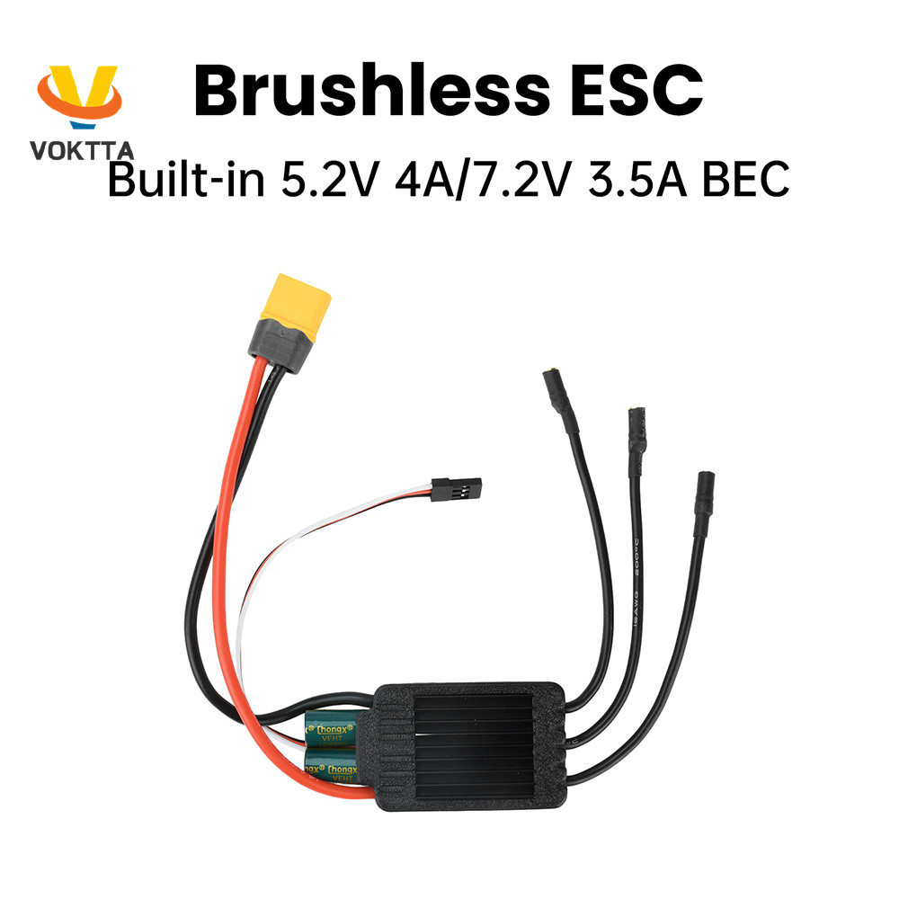 Voktta 3-8S AM32 ESC 120A Tốc độ không chổi than ​​Bộ điều khiển tích hợp 5.2V / 7.2V 4A BEC. Thích 