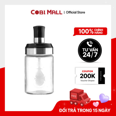 Hũ Đựng Gia Vị Thủy Tinh 270ml Kèm Muỗng – Nắp Đậy Chống Ẩm, Tiện Lợi, An Toàn
