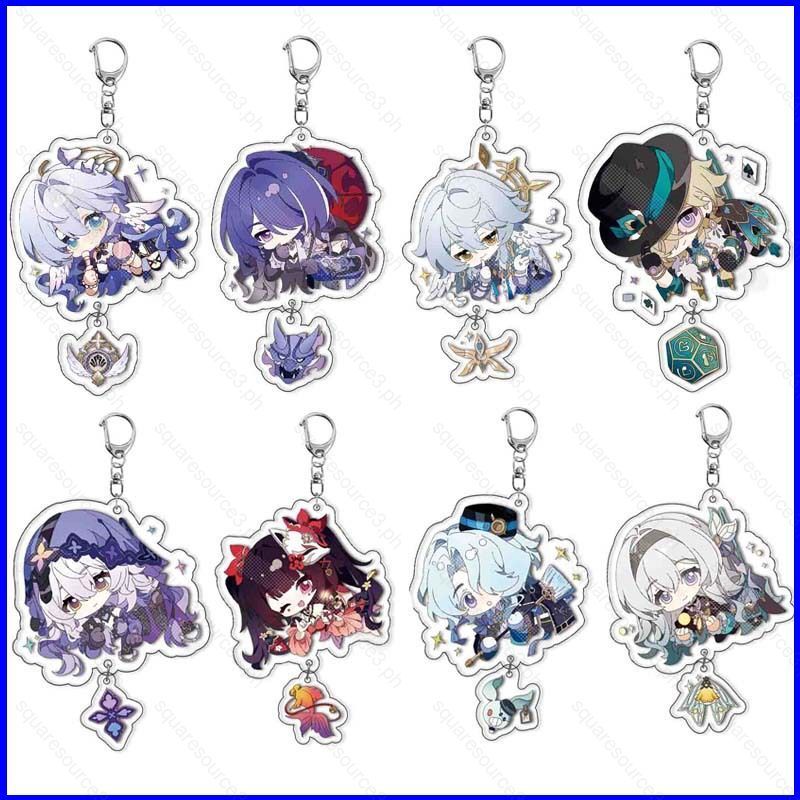 SQ3 Honkai: Star Rail Firefly Aventurine Acheron Thiên Nga Đen Robin acylic Móc Khóa Túi Móc Khóa Mặ