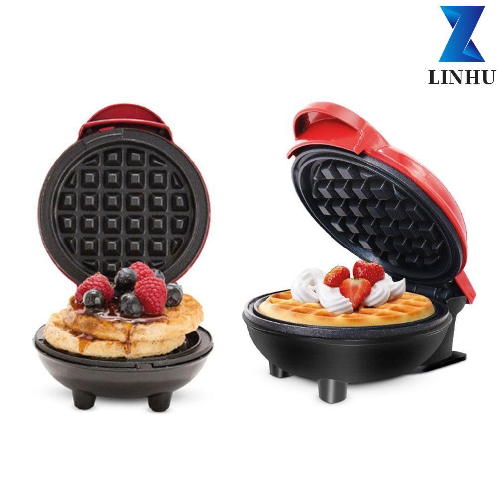 LINHU Máy làm bánh nướng điện LINHU, Thiết bị gia dụng Máy làm bánh quế mini tăng nhiệt nhanh, Thiết bị gia dụng Chảo nướng điện Kích thước nhỏ Máy làm bánh quế đa chức năng Làm đồ ăn nhẹ