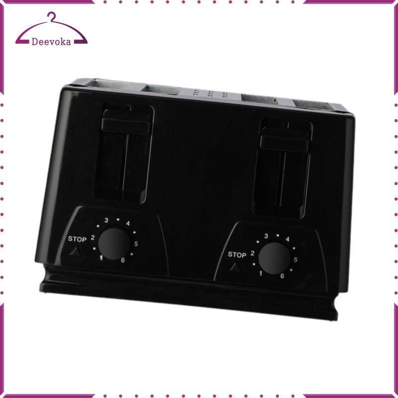 Máy nướng bánh mì bằng thép không gỉ nhỏ gọn 4 lát Mặt bàn khe rộng Lò nướng bánh Sandwich điện có thể điều chỉnh để sử dụng trong nhà bếp