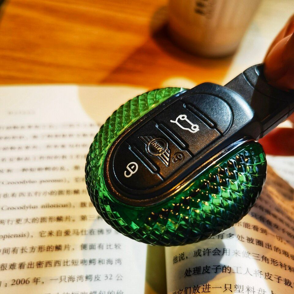 Mini Cooper key case, British green, F55, F54, F56, COUNTRYMAN original transparent key case