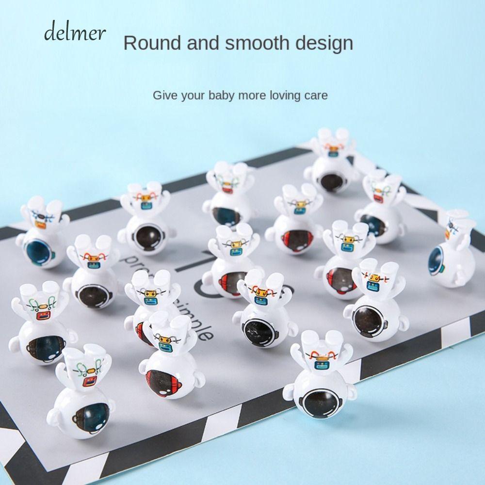DELMER 10 Chiếc Ngược Mini Tumbler Đồ Chơi, Xoay Giảm Áp Lực Spaceman Phi Hành Gia Để Bàn Bauble, Pi