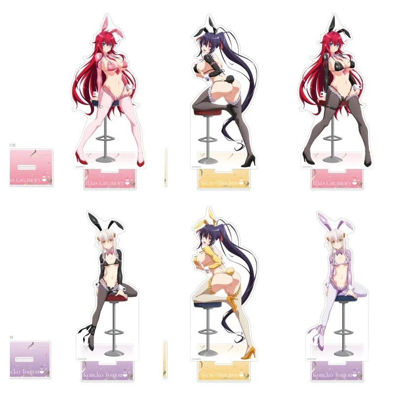 Standee anime High School DxD mô hình mica trang trí Rias Gremory Akeno Koneko mẫu bunny girl sexy d