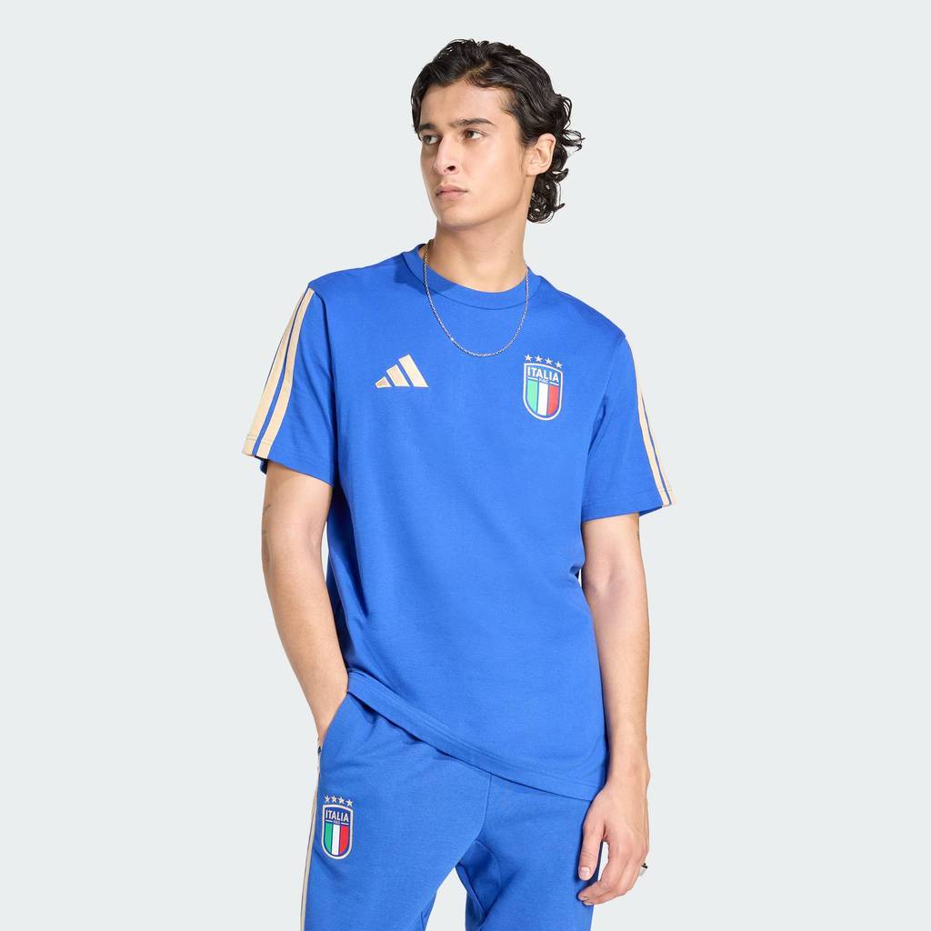 adidas Football Italy DNA T-Shirt Men Blue JZ2064