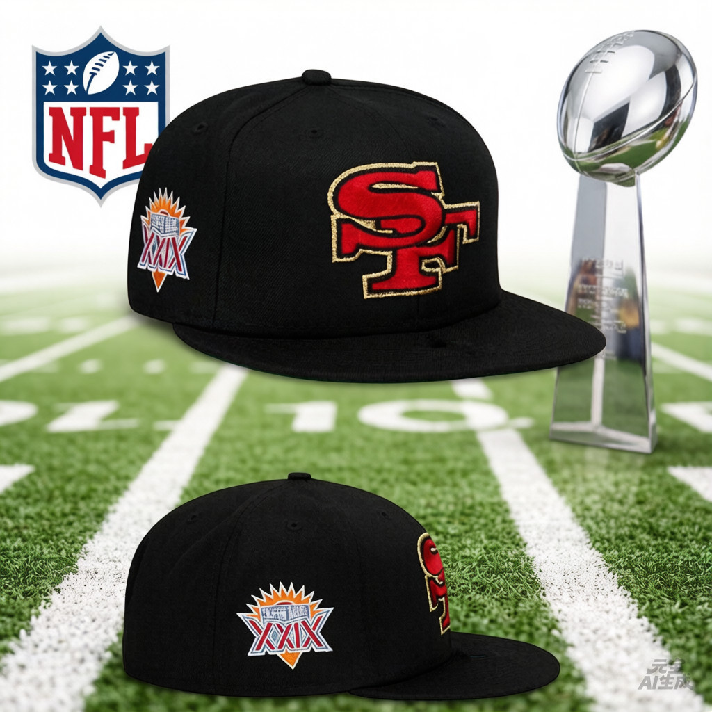 Mũ Snapback New Era San Francisco 49ers Super Bowl XXIX - Phiên Bản Throwback Màu Đen