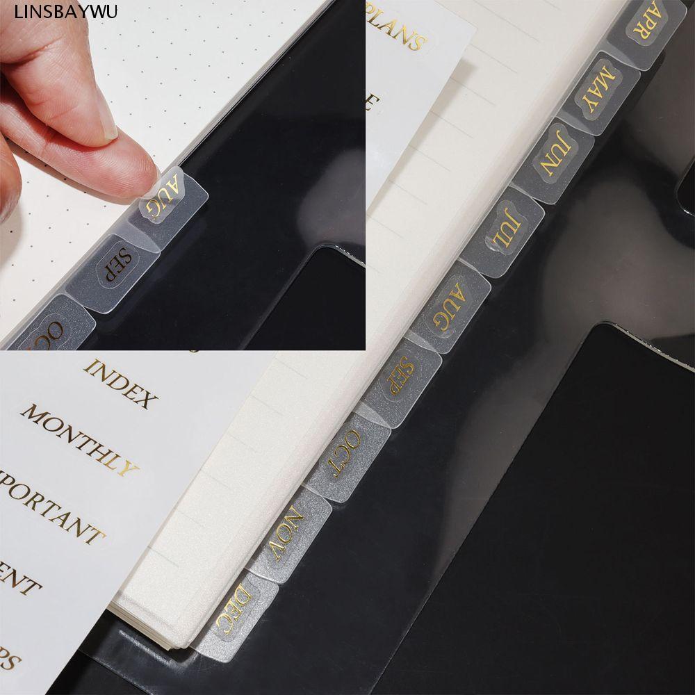 LINSBAYWU Binder Index Dividers Binding Supplies Loose Leaf 6pcs / 12pcs Notebook Sticker cho A5 / A