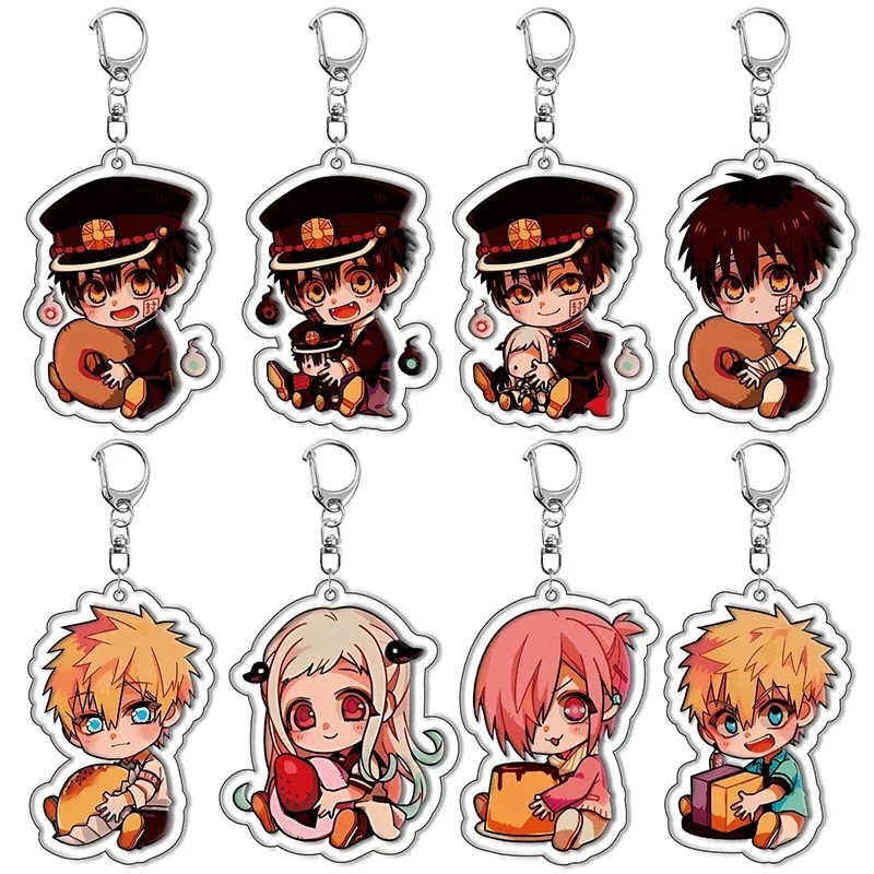 Móc khóa Anime Toilet-bound Hanako-kun Jibaku Shounen Hanako-kun mica acrylic chibi Hanako Yugi Aman