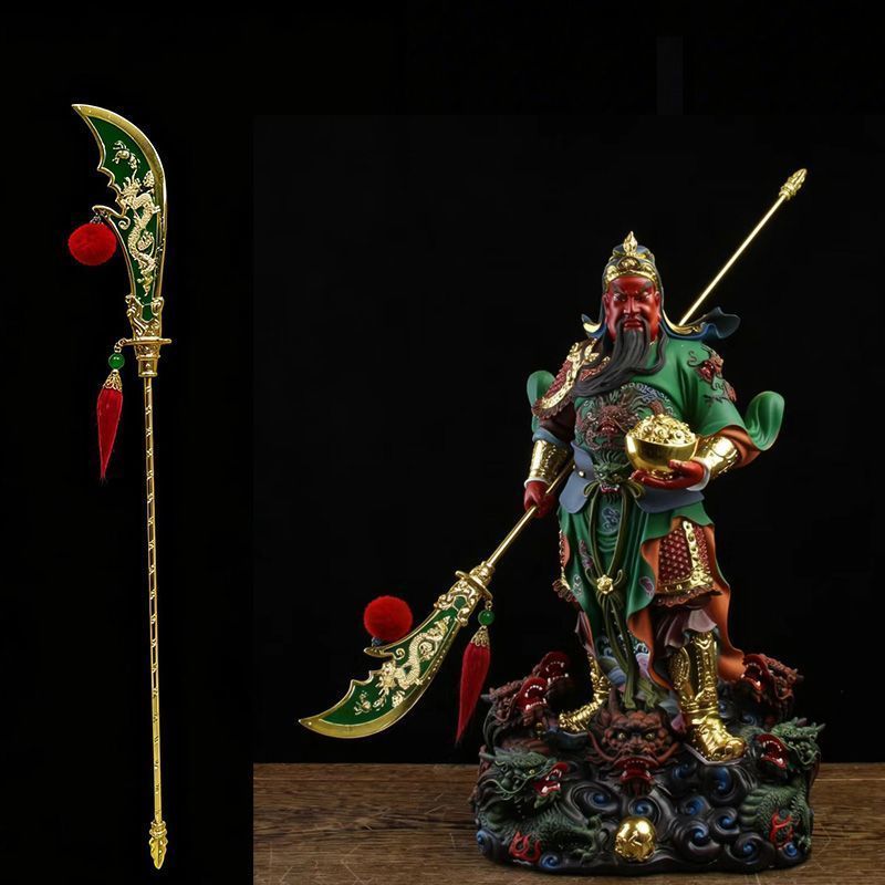 Quan Vũ Quan Công Dao Qinglong Guanyue Dao Magic Tool Hợp Kim Tượng Phật Phụ Kiện Cầm Tay Đồ Trang T