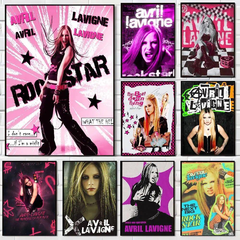 Ca Sĩ Avril Lavigne Anime Poster Dính Giấy Trắng Miếng Dán DIY Trang Trí Phòng Cho Quán Bar Cafe Pho