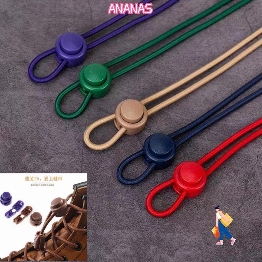 Dây Giày Lười ANANAS, Vòng 100cm Không Dây Buộc Giày, Dây Co Giãn Màu Trơn Dây Giày Dây Co Giãn