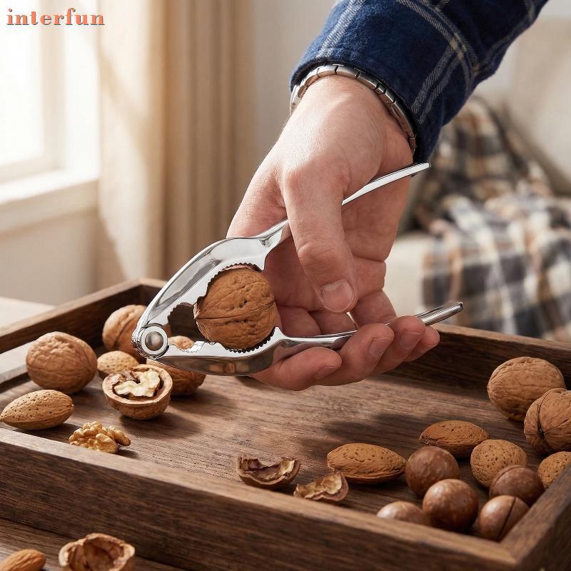 [Interfun] 1 Cái / lốc Phong Cách Mới Đa Năng Nut Craer Tool Nut Sheller Walnut Clip Tiện Lợi Cho Ng