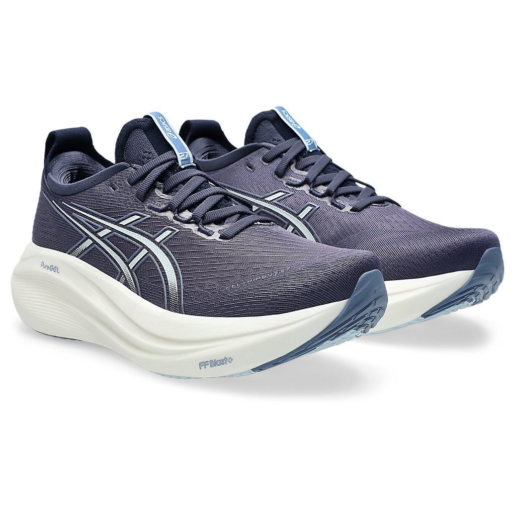 Giày chạy bộ nữ ASICS Gel-Nimbus 27 màu chàm Sương mù / Xám mát SNHQ