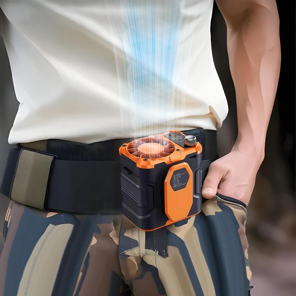 Waist Fan Clip On Wearable Fan Portable Speed Adjustable Personal Wearable Workout Neck Cooler for H