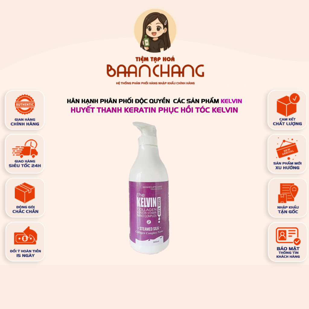 HUYẾT THANH KERATIN KELVIN – PHỤC HỒI TÓC HƯ TỔN, DƯỠNG MỀM MƯỢT, GIẢM GÃY RỤNG