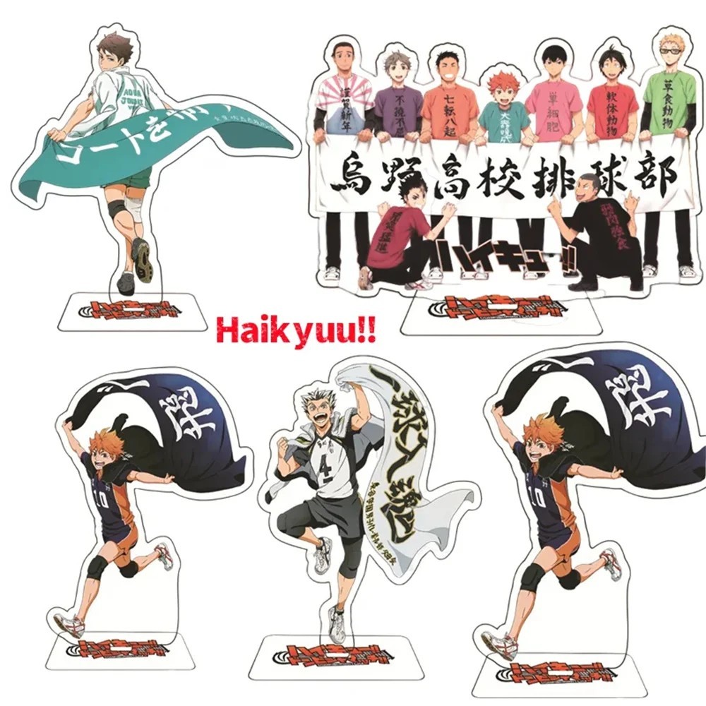 Standee Anime Haikyuu Mô Hình Mica Acrylic Vua Bóng Chuyền Trang Trí Bàn Học Hinata Shoyo Kageyama T