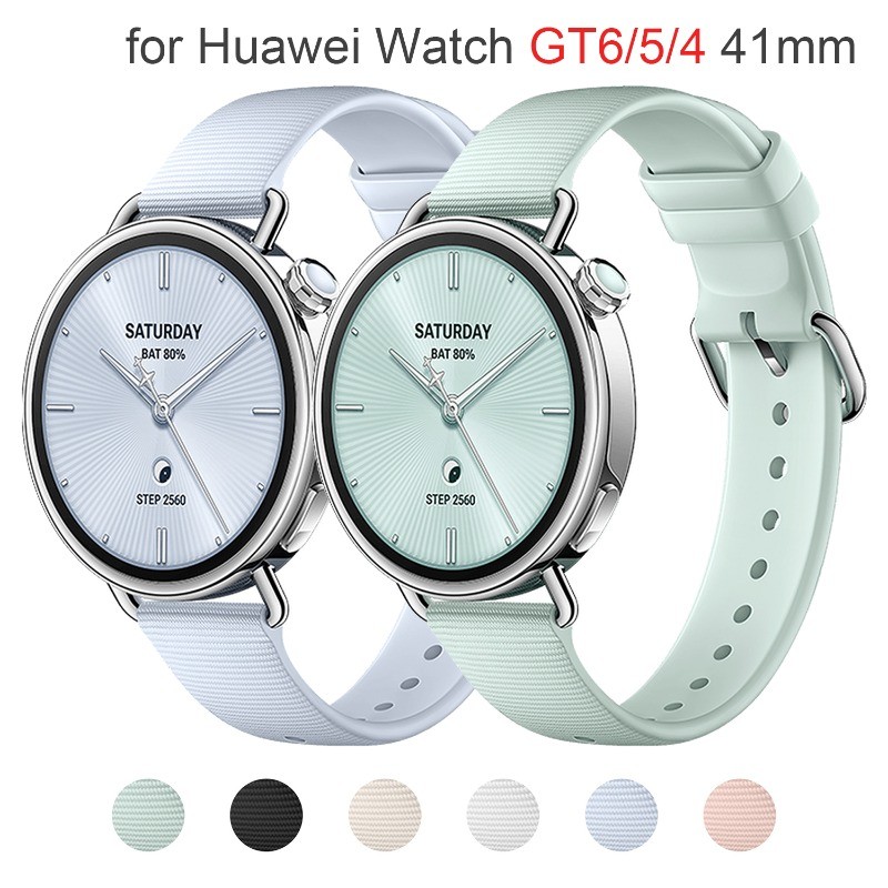 Dây đeo silicon mềm 18mm cho Huawei WATCH GT 6 41mm / 5 Pro 42mm Vòng đeo tay thể thao nam cho Huawe