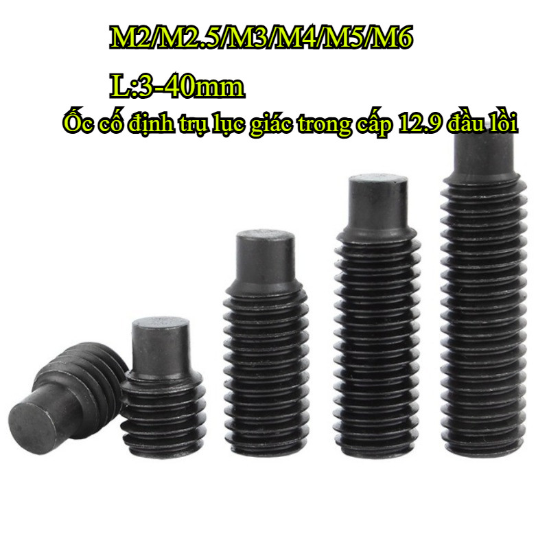 12.9 Lớp Hình Trụ Chắc Chắn Lục Giác Ổ Cắm Vít Bump Machine Meter Nails M2 / M2.5 / M3 / M4 / M5 / M