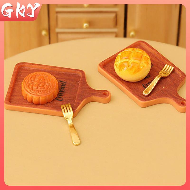 GKY 1 Bộ Nhà Búp Bê Thu Nhỏ Bữa Sáng Bánh Mì Mini Waffle Bacon Bagel Đất Sét Thức Ăn Cho Búp Bê Đồ C