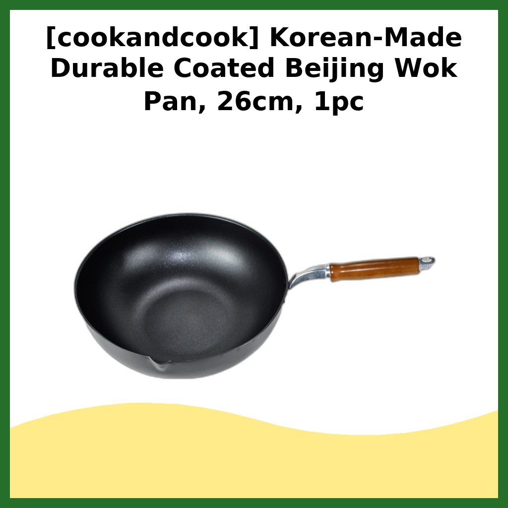 [cookandcook] Chảo chảo Bắc Kinh phủ bền bỉ sản xuất Hàn Quốc, 26cm, 1 cái / Chảo chảo Hàn Quốc / Lớ